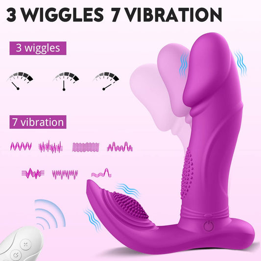 RoseToy Wearable Vibrator Wiggling Dildo