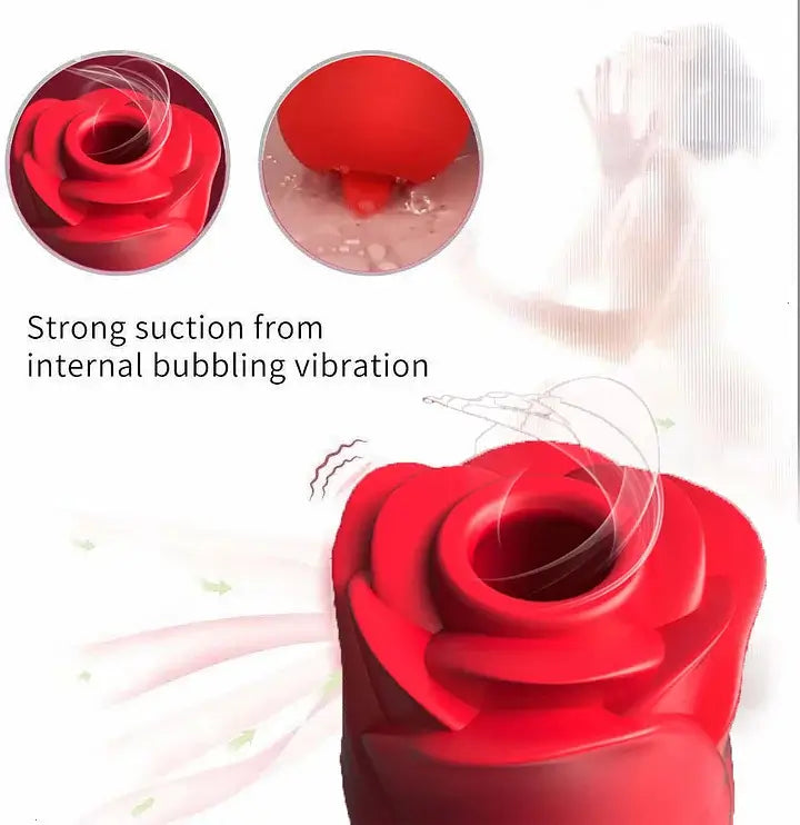Rose Toy 2-in-1 Vibrator has strong suction