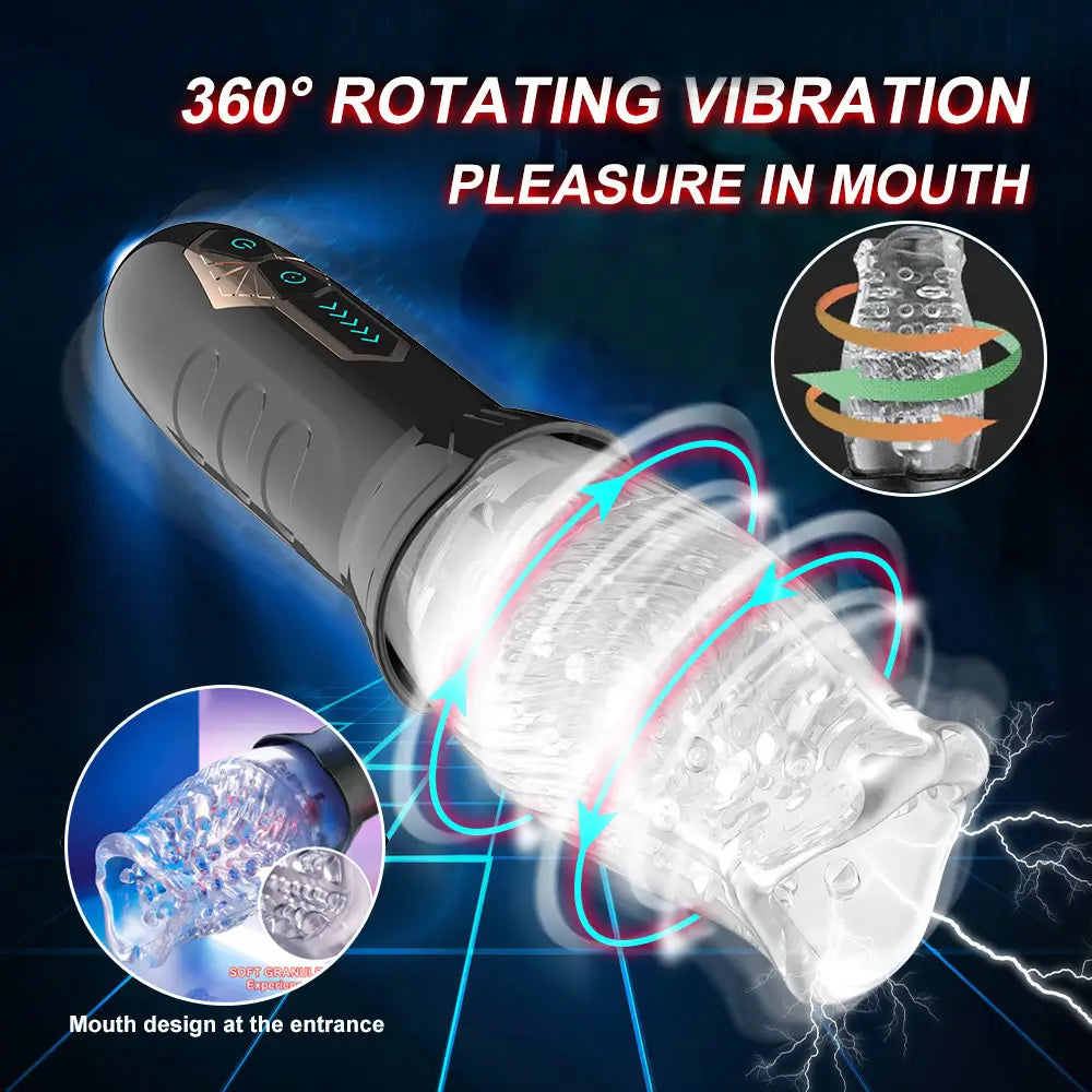 the male rose sex toy is 360 rotating vibration