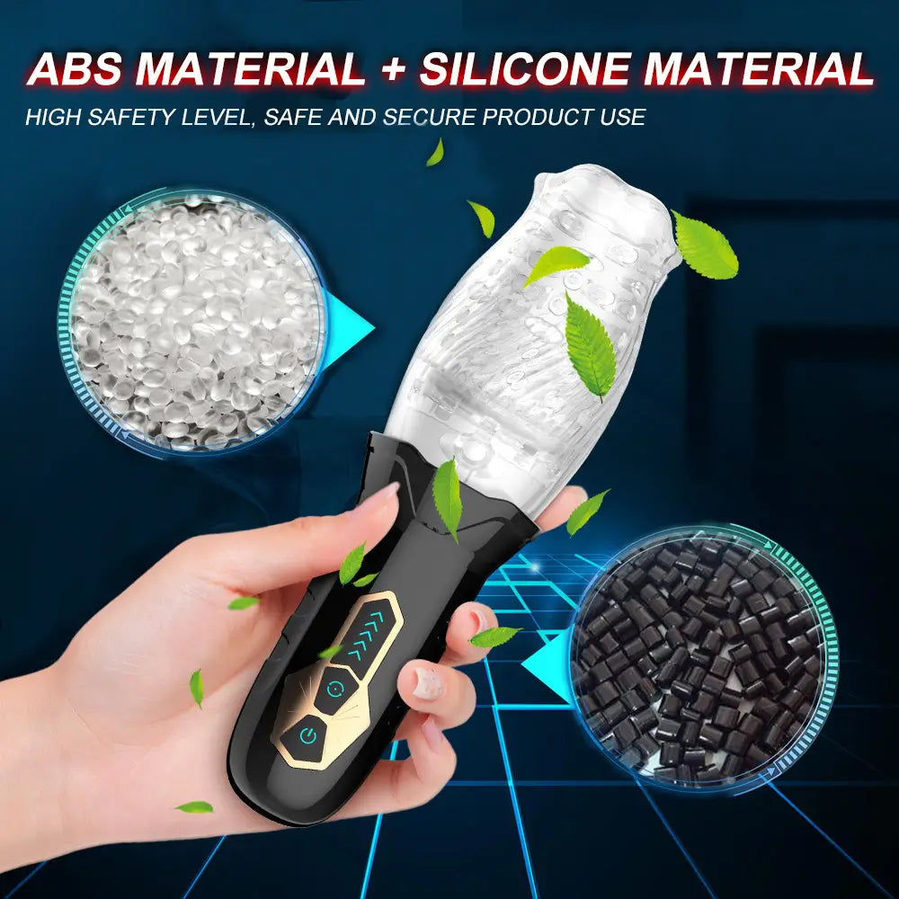 the male rose sex toy is made from ABS and silicone