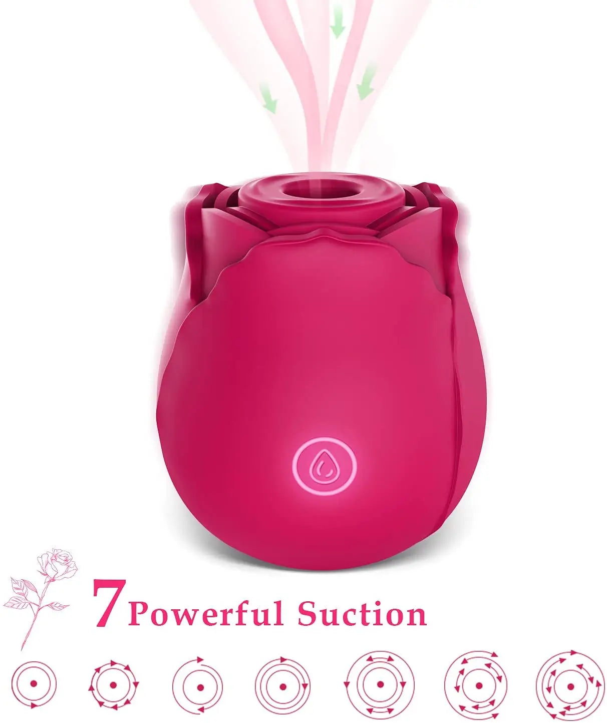 Rose Toy suction vibrator with 7 sucking modes