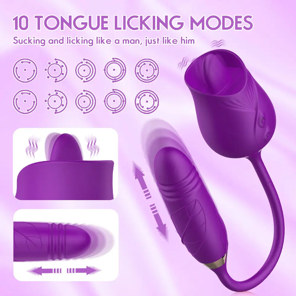 the toy has 10 licking modes