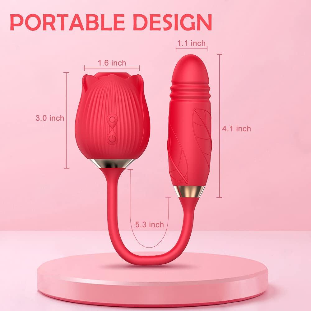 Rose Dildo – Suction & Thrusting Vibrator
