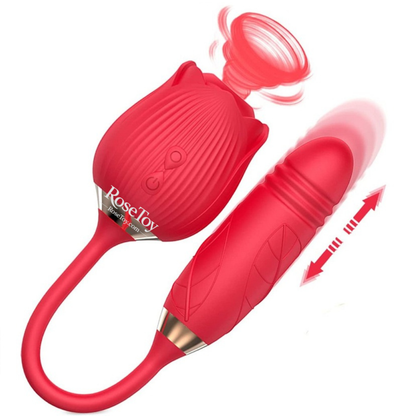 Rose Dildo – Suction & Thrusting Vibrator
