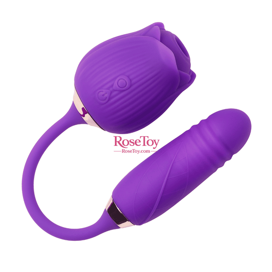 The Rose Dildo – Suction & Thrusting Rose Vibrator