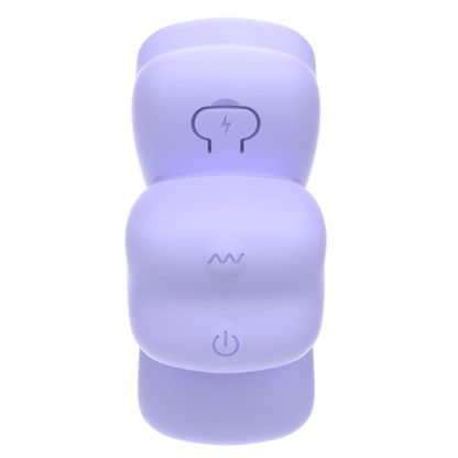 Cherry Blossom suction and vibration vibrator showing its control buttons