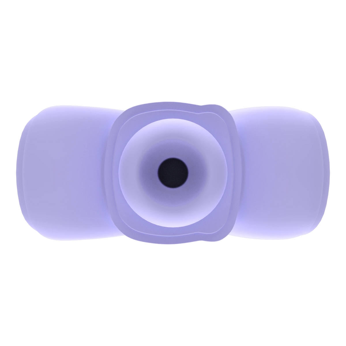 Close-up of the Cherry Blossom vibrator's clitoral suction opening