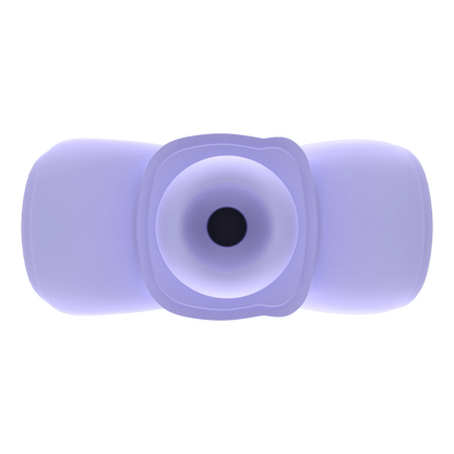 Close-up of the Cherry Blossom vibrator's clitoral suction opening